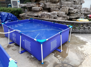 Outdoor Above Ground Family Swimming <strong>Pool</strong> Rectangular Metal Frame With PVC For Kids And Adults For Backyard Garden Patio - Product Image 6