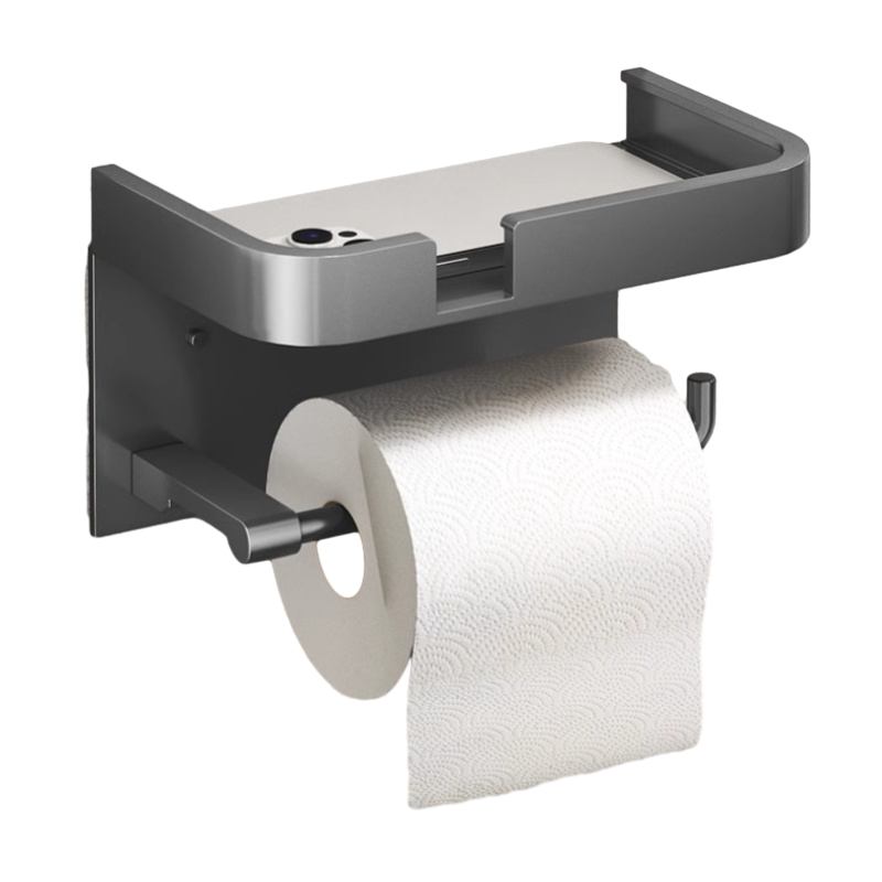 Waterproof Bathroom Shelves Wall Mounted Tissue Storage Rack Aluminum Toilet Paper Holder