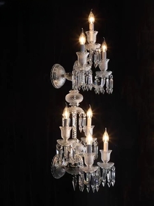 French Classic Luxury Crystal LED Sconce Cylindrical Glass <strong>Wall</strong> Lamp <strong>Candle</strong> Bracket <strong>Light</strong> for Home Villa Hotel Decoration - Product Image 3