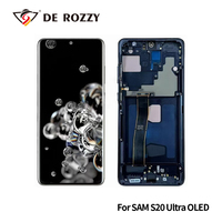 Écran OLED Incell en gros d'usine avec garantie d'un an, service de réparation d'écran cassé pour téléphone portable S20 Ultra FRAME