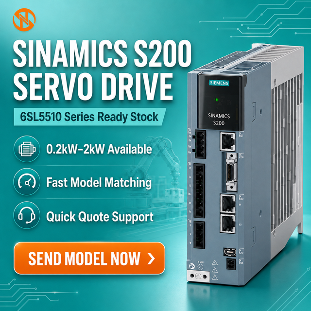 New Original Siemens SINAMICS S200 Basic Servo Drive 6SL5610 Series Single Axis PROFINET Motion Control Drive