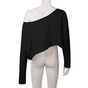 Camiseta de manga larga informal simple de color sólido para el verano de 2025, Top suelto y adelgazante para el hogar - Product Image 3