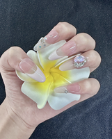 Ongles press-on 3D faits main longue durée, vente directe usine OEM/ODM, ensemble d'ongles amovibles personnalisés haut de gamme pour mariage
