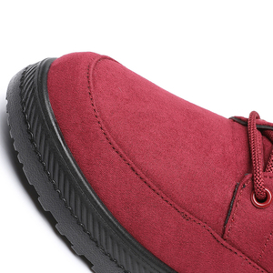 Bottes d'hiver antidérapantes confortables à double isolation thermique avec doublure en fourrure et col en fourrure replié, disponibles en plusieurs couleurs simples - Product Image 4