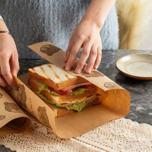 Wholesale Custom Logo Printed Wax <b>Paper</b> Food Grade Grease Proof Sandwich <b>Paper</b> for Sandwiches Cookies Bread Candies Sushi Cakes - Product Image 2