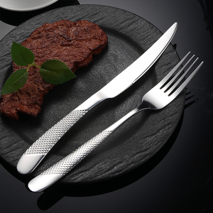 Couverts <span class=keywords><strong>à</strong></span> pois en <span class=keywords><strong>métal</strong></span>, service de couverts de luxe en titane doré pour mariage, couverts de restaurant en acier inoxydable - Product Image 6