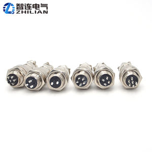 Авиационный разъем GX16, 2-5 контактов, для монтажа на панель, водонепроницаемый IP67, ZLconnector, нержавеющая сталь/цинковый сплав, штекер/гнездо - Product Image 3