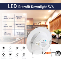 Meilleure Vente ETL 4 Pouces 9W Plafonnier LED Encastré Commercial Dimmable pour Magasins de Vêtements, Panneau LED pour Vente en Gros aux États-Unis