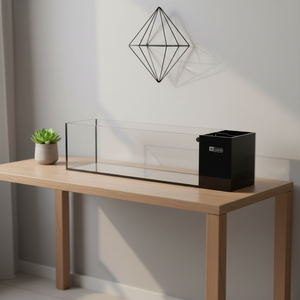 Aquarium rectangulaire moderne en gros, lumière ultra blanche, verre 7L, filtre latéral pour aquarium, système auto-circulant, boîte - Product Image 1