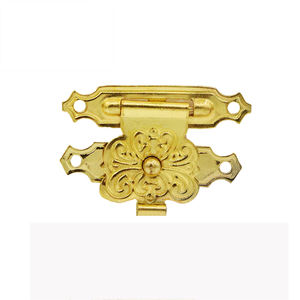 Fabricación de fábrica pequeña hebilla de flor caja de madera hardware cerradura Vintage - Product Image 1