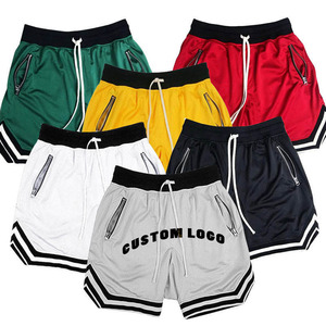 Pantalones Cortos Deportivos de Malla Transpirables de Secado Rápido con Estampado Tejido y Cintura Elástica Alta para Hombre, Ideales para Gimnasio y Baloncesto, con Bolsillos con Cremallera - ¡Venta Caliente de Verano! - Product Image 1