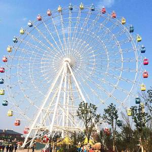 Manèges de fête foraine, grande roue de 65 m, attraction de parc d'attractions en plein air, construction en acier, certifiée CE, haute capacité - Product Image 5