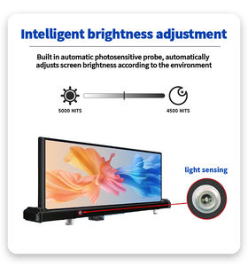 Affichage LED sur le toit de <span class=keywords><strong>taxi</strong></span>, vente directe d'usine Vertex, publicité mobile extérieure, étanche, détection intelligente de la lumière - Product Image 3