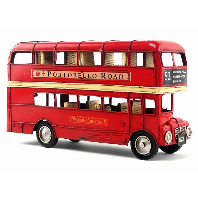2021 newest gift of red classic double convenient cool decker vintage bus in London UK office home decoration