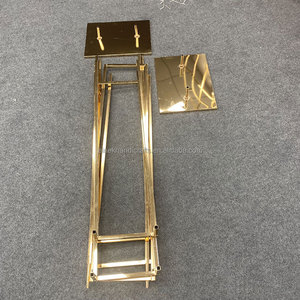 <span class=keywords><strong>Arche</strong></span> de mariage moderne en <span class=keywords><strong>fer</strong></span> <span class=keywords><strong>forgé</strong></span>, écran à double tige carrée, décoration de fond florale pour cérémonie extérieure - Product Image 4