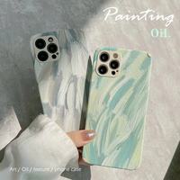 Coque en cuir 2020 motif peinture à l'huile de plumes, étui de téléphone à sublimation pour iphone 13 pro max, parure de couple mignonne