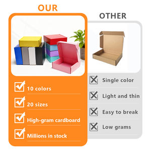 กล่องไปรษณีย์หลากสีพร้อมส่ง ขนาดคละแบบ กล่องพับได้สำหรับแบรนด์อีคอมเมิร์ซและบรรจุภัณฑ์จัดส่งด่วน - Product Image 4