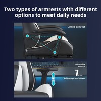 Fauteuil de Gaming Moderne en Cuir avec Base Cinq Étoiles, Inclinable à 135°, Confortable et Ergonomique pour la Maison, le Dortoir et les Sessions Longues