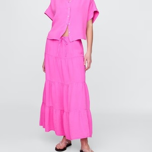 Nueva Colección de Conjuntos Casuales de Lino para Mujer, Venta Especial, OEM, Traje de Dos Piezas de Gasa de Algodón para Primavera/Verano - Product Image 1