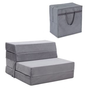 Portable Guest <strong>Bed</strong> Folding <strong>Mattress</strong> Folding <strong>Sofa</strong> 4" Breathable High-Density Foam <strong>Mattress</strong> <strong>Topper</strong> - Product Image 1
