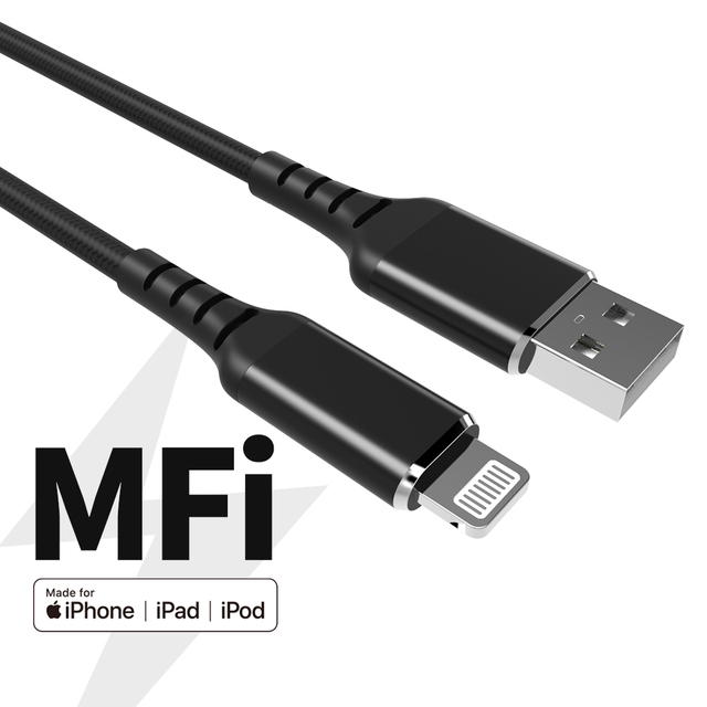 Factory Price Nylon Braided Phone Original Fast Charging Mfi Certified USB to 8Pin Cable Made for iPhone \iPod\iPiad