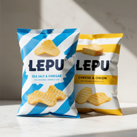 Sachet d'emballage épaissi ondulé pour chips, scellé, anti-humidité et anti-écrasement, pour snacks soufflés