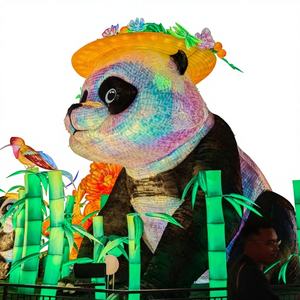 Chinese Silk Lantern Large Festival Lantern Show Waterproof LED Lights Diwali Thanksgiving Customized Designs - Product Image 1