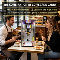 Máquina Expendedora Automática de Chocolate para Pintura con Azúcar, Impresora 3D, Acero Inoxidable 304, 24/240V, para Lugares Turísticos y Parques de Atracciones