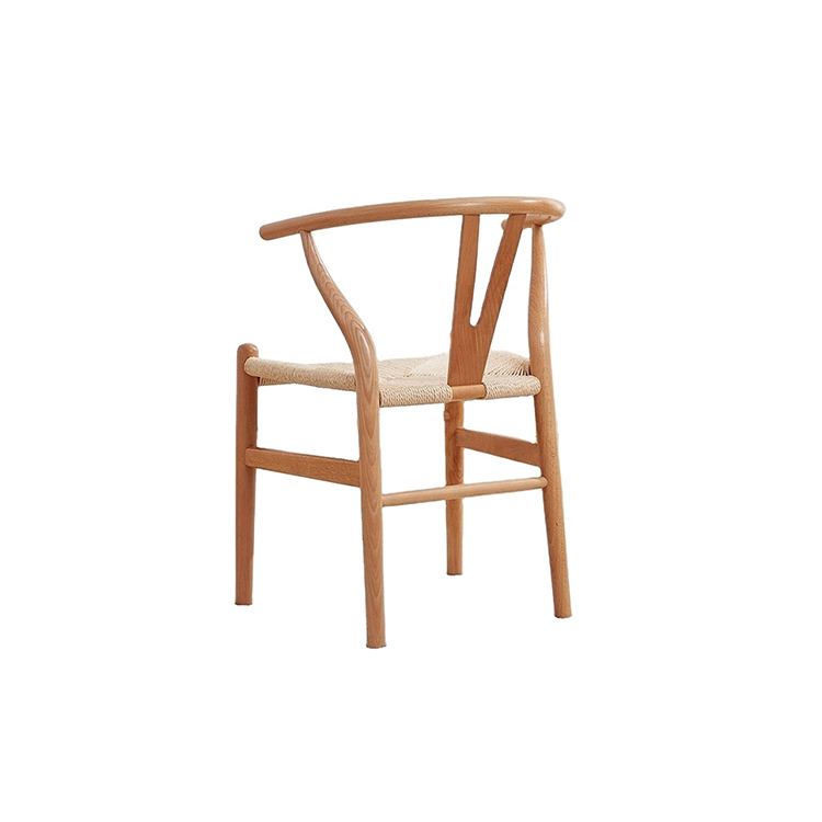 Оптовая продажа, классический современный деревянный стул из ротанга, деревянный Y-образный стул из массива ясеня, обеденный стул для ресторана