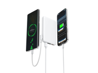 Banco de Energía Portátil de Gran Capacidad 22.5W con Cable Autoajustable y Absorción Magnética, Estación de Carga 10000mAh