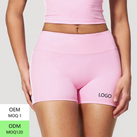 Ensemble de yoga et Pilates pour femme avec logo personnalisé, effet seconde peau contrastant, comprenant un short cycliste taille haute