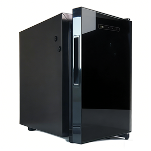 Mini Milk Fridge with Glass Door Touch Temperature Setting LED Interior Dual Hose Holes Designed for Coffee Machine Milk <b>Cooler</b> - Product Image 1