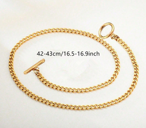 Collar con Cierre OT Chapado en Oro de 18K, Resistente al Agua, para Mujer, Collar de Acero Inoxidable de Moda 2026, Venta al Por Mayor - Product Image 5