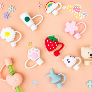 Silicone Silicone Straw Tips Cover Dustproof Plugs for Straw <b>Cap</b> Cartoon Reusable Protection Straw <b>Cap</b> New - Product Image 2