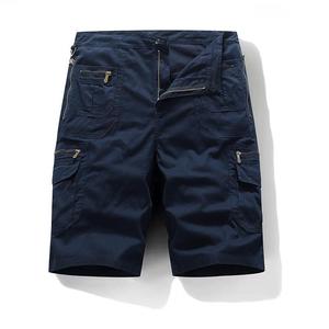 Shorts <span class=keywords><strong>cargo</strong></span> en coton pour hommes, coupe ample et droite, taille grande, tendance, décontracté, mi-long, multi-poches, avec cordon de serrage - Product Image 2