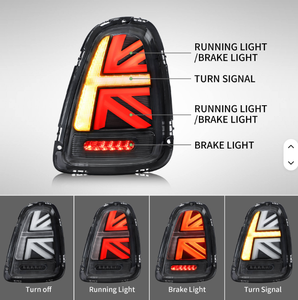 WELIFTRICH Clear <b>LED</b> Tail <b>Lights</b> Running Turn Brake <b>Lights</b> for Mini Cooper R56 R57 R58 R59 2007-2014 Plug Play 1 Year - Product Image 2