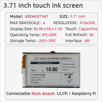 LILYGO Módulo de placa de desarrollo de pantalla de tinta electrónica de 3,71 pulgadas para Raspberry Pi LILYPI con kits de placa de interfaz Btb