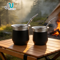 Ensemble de tasses à yerba maté avec logo personnalisé, 175 ml/270 ml, en acier inoxydable à double paroi