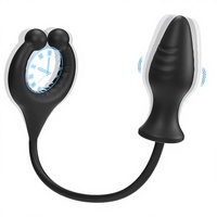 Anneau pénien et plug anal télécommandés, masturbateur masculin, vibromasseur partagé pour couple, entièrement en silicone, jouet pour adulte, vente en gros