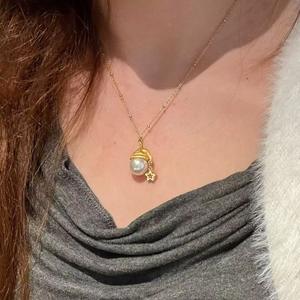 Collar de Plata Pura S925 con Colgante de Manzana Cepillada y Cadena de Caja, Sensación de Lujo de Alta Gama, Colgante de Fruta de los Deseos para Usar en la Clavícula - Product Image 4