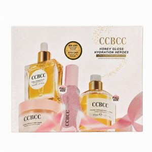 Set de Regalo para el Cuidado del Cabello con Miel, 4 Piezas, Kit de Rutina Capilar Honey Gloss Hydration Heroes, Aceites de Ricino/Argán/Coco, Nutritivo para el Cabello - Product Image 3