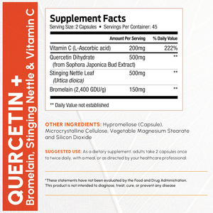 Biokom OEM/ODM Label pribadi 90 "Vegetarian Quercetin kapsul dengan Bromelain biouniversal suplemen kompleks mendukung kekebalan tubuh - Product Image 3