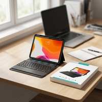 Casing Keyboard Trackpad RGB Backlit Grosir untuk iPad Generasi 7 8 9 10 11 10.2 10.9 Inch, Terpisah, Magnetik, Nirkabel COTECi