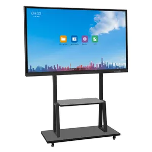 Fhd Vinger Touch Smart White Board 4K Lcd-scherm Movable Digitale Interactieve Whiteboard Voor Classroom
