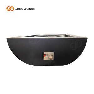 Gnee Garden Modern Stainless Steel <b>Fire</b> <b>Pit</b> Outdoor Bioethanol Heater with <b>Fire</b> Glass Eco-Friendly Freestanding Design - Product Image 3