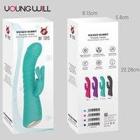Vibromasseur réaliste en silicone, stimulateur du point G et du clitoris, mouvement ondulatoire simulant un doigt, vibromasseur lapin