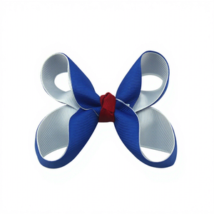 Fermaglio per <span class=keywords><strong>capelli</strong></span> sportivo in nastro grosgrain semplice per bambini, rosso, blu, bianco, <span class=keywords><strong>accessori</strong></span> per bambini, per il Giorno dell'Indipendenza - Product Image 3