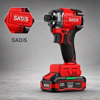 Perceuse sans fil 18V de qualité industrielle/DIY, visseuse à percussion électrique portative OEM à vitesse variable, sans balais, avec fonctions avant/arrière