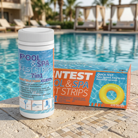 Bandelettes de test d'eau portables 7 en 1, 100 pièces, accessoires OEM pour piscine, spa, bain à remous, test du chlore et du pH