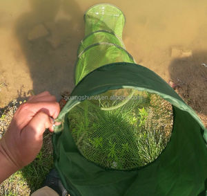 Pêche en <span class=keywords><strong>mer</strong></span>, Portable, pliable, flottant, poisson, crevettes, filet, piège, Cage de gardien de pêche - Product Image 5